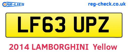 LF63UPZ are the vehicle registration plates.