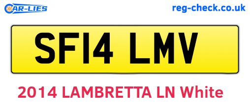 SF14LMV are the vehicle registration plates.
