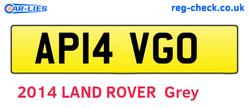 AP14VGO are the vehicle registration plates.