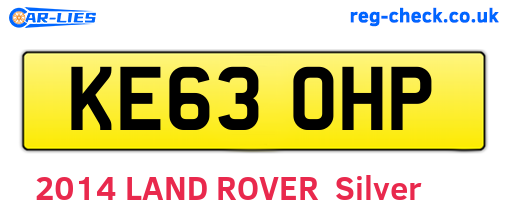 KE63OHP are the vehicle registration plates.