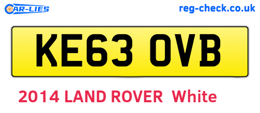 KE63OVB are the vehicle registration plates.