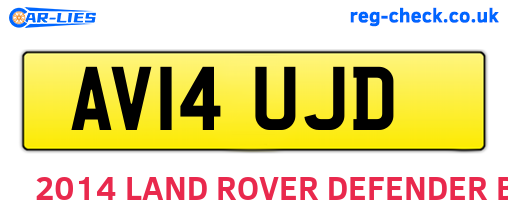 AV14UJD are the vehicle registration plates.
