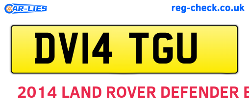 DV14TGU are the vehicle registration plates.