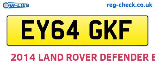 EY64GKF are the vehicle registration plates.