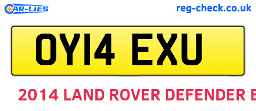 OY14EXU are the vehicle registration plates.
