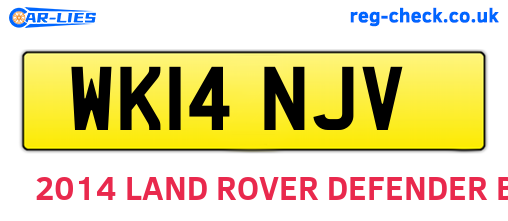 WK14NJV are the vehicle registration plates.