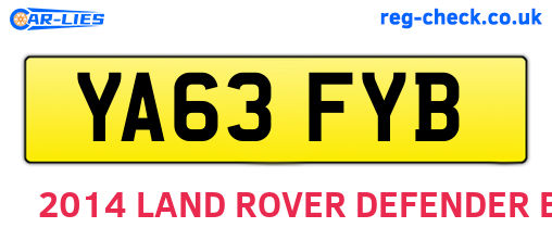 YA63FYB are the vehicle registration plates.