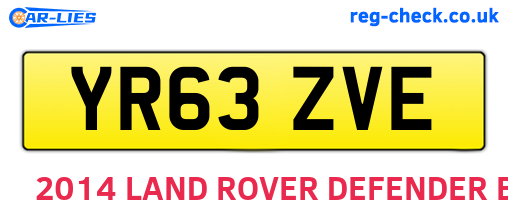 YR63ZVE are the vehicle registration plates.