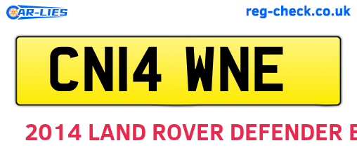 CN14WNE are the vehicle registration plates.