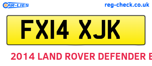 FX14XJK are the vehicle registration plates.