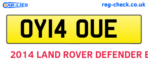 OY14OUE are the vehicle registration plates.