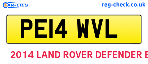 PE14WVL are the vehicle registration plates.