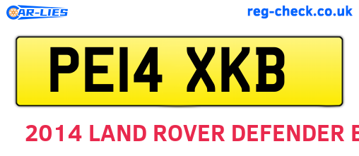 PE14XKB are the vehicle registration plates.