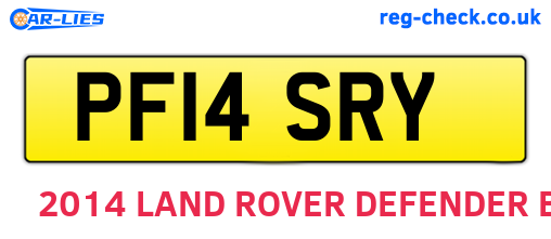 PF14SRY are the vehicle registration plates.