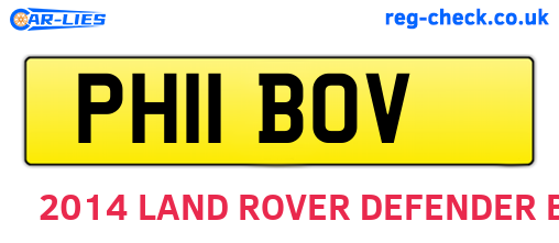 PH11BOV are the vehicle registration plates.