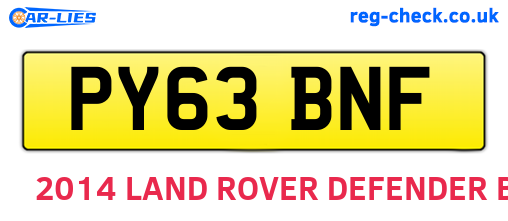 PY63BNF are the vehicle registration plates.