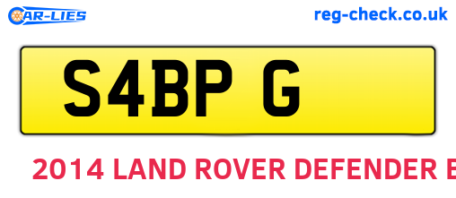 S4BPG are the vehicle registration plates.