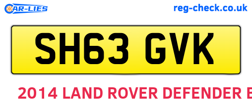 SH63GVK are the vehicle registration plates.
