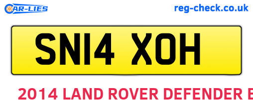 SN14XOH are the vehicle registration plates.