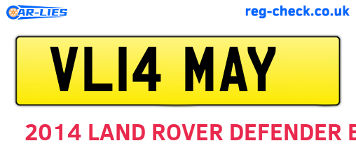 VL14MAY are the vehicle registration plates.