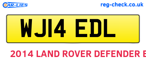 WJ14EDL are the vehicle registration plates.