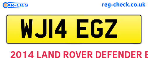 WJ14EGZ are the vehicle registration plates.