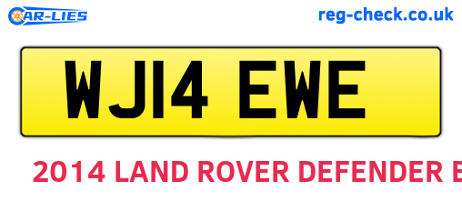 WJ14EWE are the vehicle registration plates.