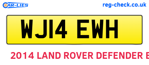 WJ14EWH are the vehicle registration plates.