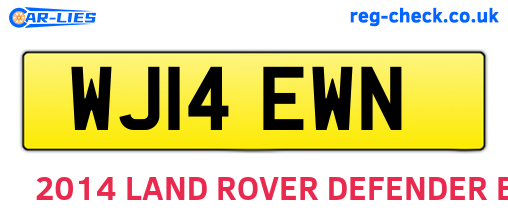 WJ14EWN are the vehicle registration plates.