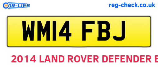 WM14FBJ are the vehicle registration plates.