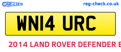 WN14URC are the vehicle registration plates.