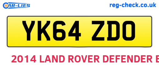 YK64ZDO are the vehicle registration plates.