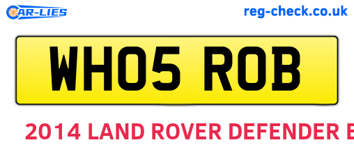 WH05ROB are the vehicle registration plates.