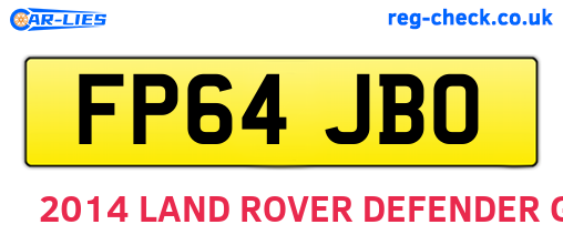 FP64JBO are the vehicle registration plates.