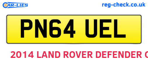 PN64UEL are the vehicle registration plates.