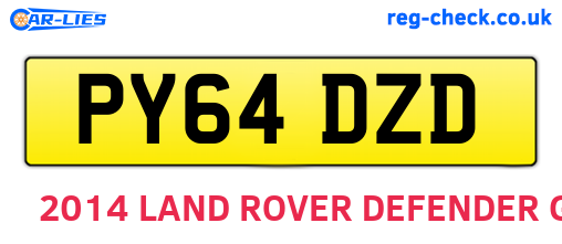 PY64DZD are the vehicle registration plates.