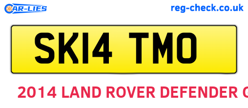 SK14TMO are the vehicle registration plates.