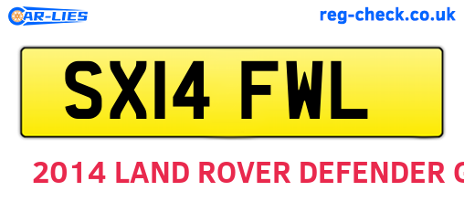 SX14FWL are the vehicle registration plates.