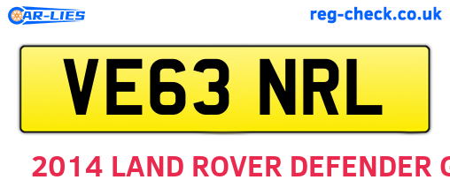 VE63NRL are the vehicle registration plates.