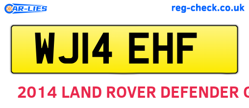 WJ14EHF are the vehicle registration plates.