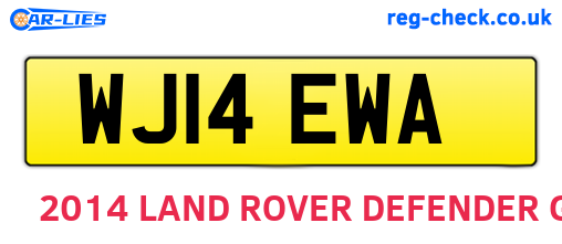 WJ14EWA are the vehicle registration plates.