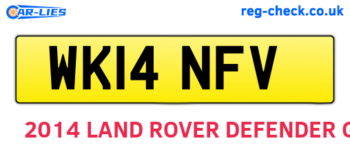 WK14NFV are the vehicle registration plates.