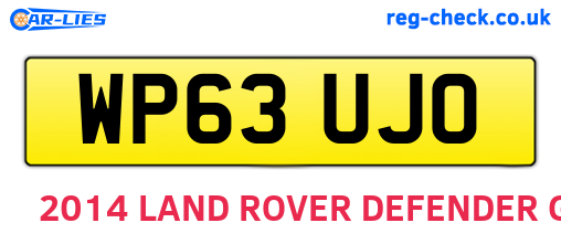 WP63UJO are the vehicle registration plates.