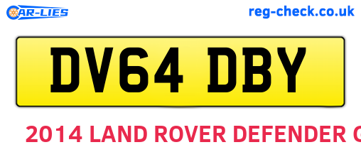 DV64DBY are the vehicle registration plates.
