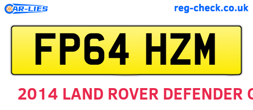 FP64HZM are the vehicle registration plates.