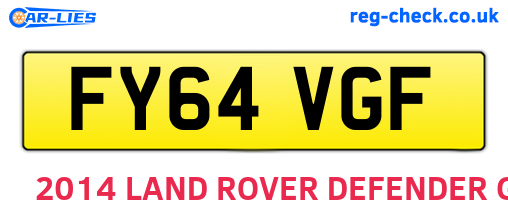 FY64VGF are the vehicle registration plates.