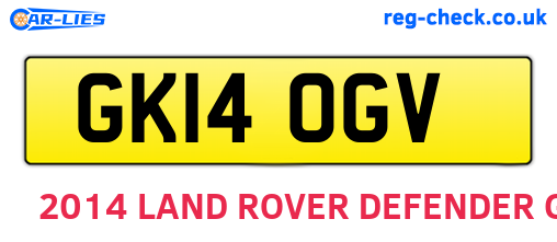 GK14OGV are the vehicle registration plates.