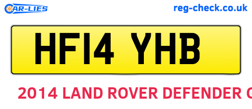 HF14YHB are the vehicle registration plates.