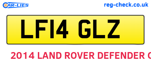 LF14GLZ are the vehicle registration plates.