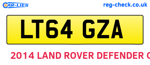 LT64GZA are the vehicle registration plates.